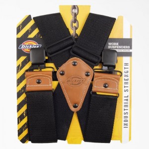 Dickies 2-Inch Largi Lucru Suspenders Negrii | OJZA2374