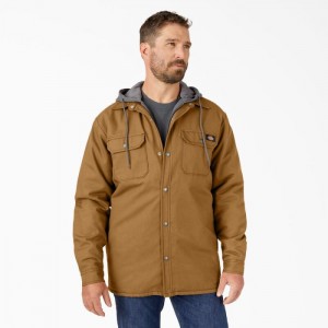 Dickies Apa Repellent Duck Cu Glugă Shirt Jacket Maro | SPQT3851