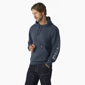 Dickies Apa Repellent Logo Sleeve Hoodie Albastri | OEXU9927