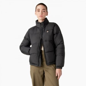 Dickies Atlanta Puffer Jacket Negrii | WVGU1817