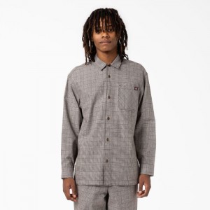 Dickies Bakerhill Long Sleeve Shirt Maro | IIST6458