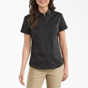 Dickies Button-Up Shirt Negrii | PYOS1170