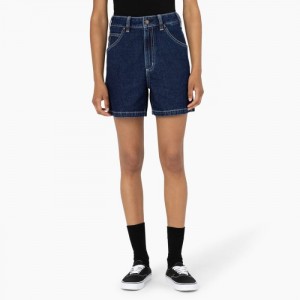 Dickies Carpenter Jean Shorts, 5" Indigo Albastri | GIWX3690