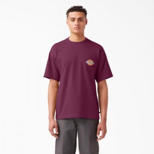 Dickies Chest Logo Pocket T-Shirt Violet Visinii | HUJS3454