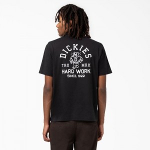 Dickies Cleveland Scurte Sleeve Grafice T-Shirt Negrii | YOYF9989