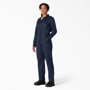 Dickies Cooling Long Sleeve Coveralls Bleumarin | BRYI5268