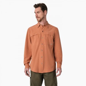 Dickies Cooling Long Sleeve Lucru Shirt Cupru | UMTL8000