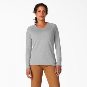 Dickies Cooling Long Sleeve Pocket T-Shirt Gri | THGF1785