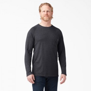 Dickies Cooling Long Sleeve Pocket T-Shirt Negrii | WFIR7770