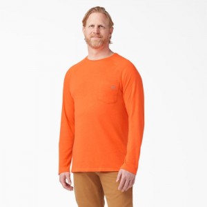 Dickies Cooling Long Sleeve Pocket T-Shirt Portocalii Deschis | VWQY2214