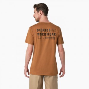 Dickies Cooling Performance Grafice T-Shirt Maro | PJBF5515