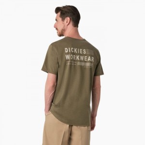 Dickies Cooling Performance Grafice T-Shirt Verzi | UKUS2490