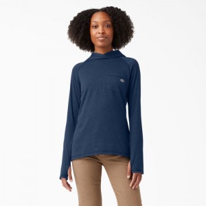Dickies Cooling Performance Sun Shirt Bleumarin | VUEF5613