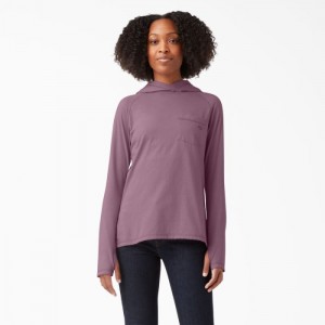 Dickies Cooling Performance Sun Shirt Violet Gri | DQPN1136