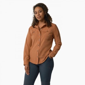 Dickies Cooling Roll-Tab Lucru Shirt Cupru | OPIA5499