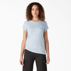 Dickies Cooling Scurte Sleeve Pocket T-Shirt Albastri | XFHH6950