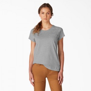 Dickies Cooling Scurte Sleeve Pocket T-Shirt Gri | KAXY9854