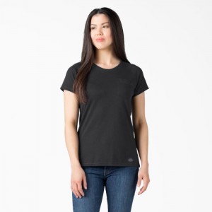 Dickies Cooling Scurte Sleeve Pocket T-Shirt Negrii | SFFQ2704