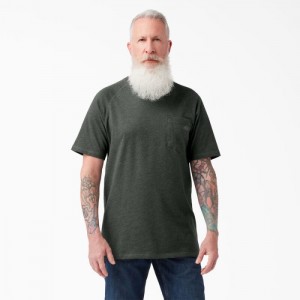 Dickies Cooling Scurte Sleeve Pocket T-Shirt Verzi | VIBY2840