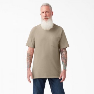 Dickies Cooling Scurte Sleeve Pocket T-Shirt Maro | CRTU8550