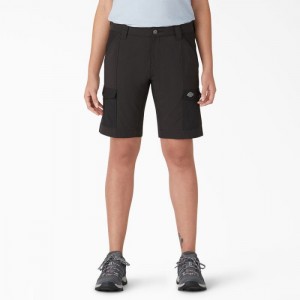 Dickies Cooling Slim Fit Cargo Shorts, 10" Negrii | ZQEJ5390