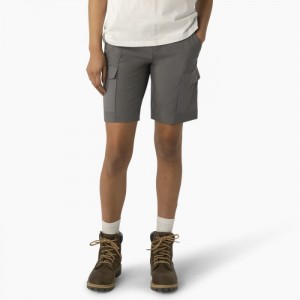Dickies Cooling Slim Fit Cargo Shorts, 10" Gri Inchis | TWHN3356