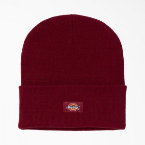 Dickies Cuffed Knit Beanie Rosii Inchis | XJFH3152
