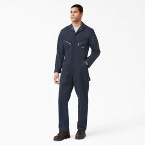 Dickies Deluxe Blended Long Sleeve Coveralls Bleumarin | NYWH7654