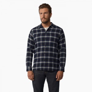 Dickies Dickies 1922 Long Sleeve Shirt Albastri | CWMZ1425