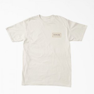 Dickies Dickies Mfg. Box Logo Grafice T-Shirt Albi | WPDX5673
