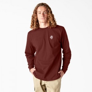 Dickies Dickies Skateboarding DIY Skate Grafice T-Shirt Rosii Inchis | UETD6894