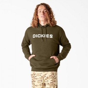 Dickies Dickies Skateboarding Grafice Hoodie Masline Verzi Inchis | FMZL3618