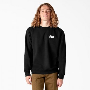 Dickies Dickies Skateboarding Pool Drainage Grafice Sweatshirt Negrii | TFCV8501