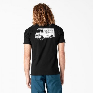 Dickies Dickies Skateboarding Pool Drainage Grafice T-Shirt Negrii | EEXA2910