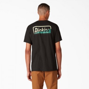 Dickies Dickies Skateboarding Split Grafice T-Shirt Negrii | AQBG5604