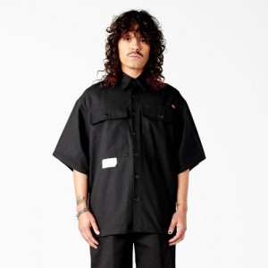 Dickies Dickies X Willy Chavarria Scurte Sleeve Lucru Shirt Negrii | RFTS1201