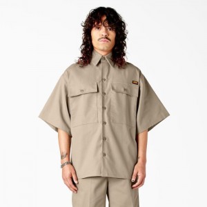 Dickies Dickies X Willy Chavarria Scurte Sleeve Lucru Shirt Maro | UCJX0621