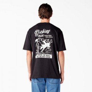 Dickies Dighton Grafice T-Shirt Negrii | CBPV5815