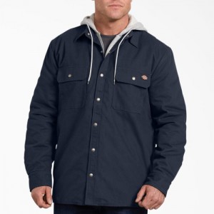 Dickies Duck Cu Glugă Shirt Jacket Bleumarin | EEXX0381
