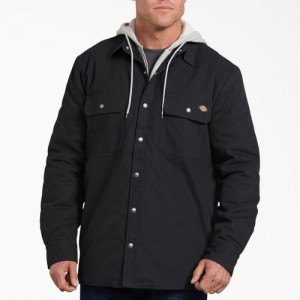Dickies Duck Cu Glugă Shirt Jacket Negrii | XALZ2509