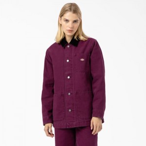 Dickies Duck Panza Chore Coat Violet Visinii | JHKG2690