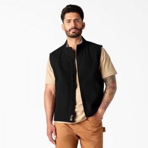 Dickies Duck Panza High Pile Fleece Captusite Vest Negrii | UUDG1035