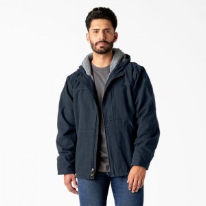 Dickies Duck Panza High Pile Fleece Captusite Jacket Bleumarin | GHZA4605