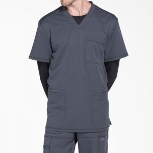 Dickies Dynamix V-Neck Scrub Top Albastri Gri | DOTQ5086