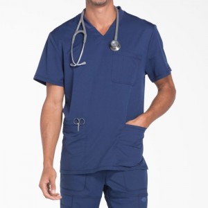 Dickies Dynamix V-Neck Scrub Top Bleumarin Albastri | MGPN8671