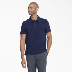 Dickies EDS Essentials Medical Polo Shirt Bleumarin Albastri | ILNI0801