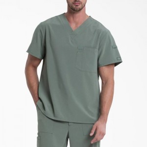 Dickies EDS Essentials V-Neck Scrub Top Masline Verzi Verzi | FZCR8562