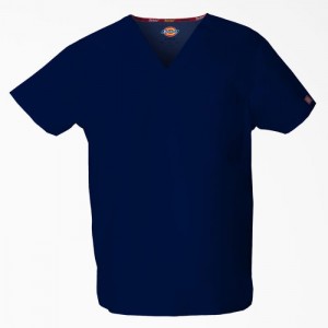 Dickies EDS Signature V-Neck Scrub Top Bleumarin Albastri | LSSV7120