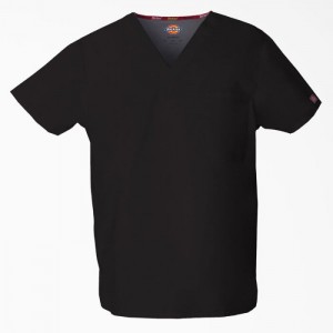 Dickies EDS Signature V-Neck Scrub Top Negrii | CMHW5657