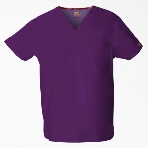 Dickies EDS Signature V-Neck Scrub Top Violet | MVJZ5245